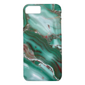 Luxury Malachite Gemstone Agate Marble Case-Mate iPhone Case (Achterkant)