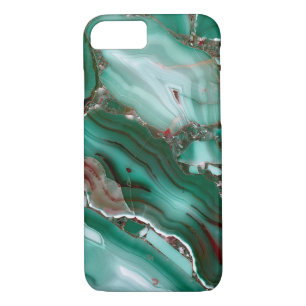 Luxury Malachite Gemstone Agate Marble iPhone 8/7 Hoesje