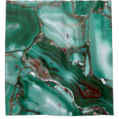 Luxury Malachite Gemstone Agate Marble Douchegordijn (Voorkant)