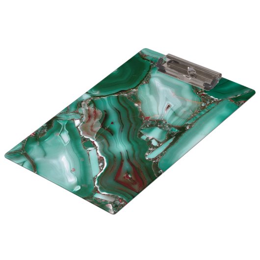Luxury Malachite Gemstone Agate Marble Klembord (Gekanteld)