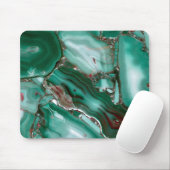 Luxury Malachite Gemstone Agate Marble Muismat (Met muis)