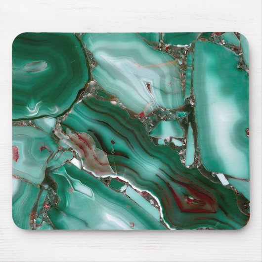 Luxury Malachite Gemstone Agate Marble Muismat (Voorkant)