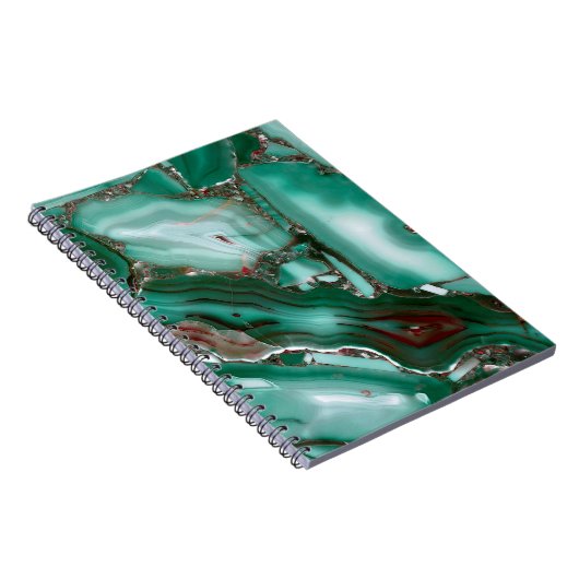 Luxury Malachite Gemstone Agate Marble Notitieboek (Rechterzijde)