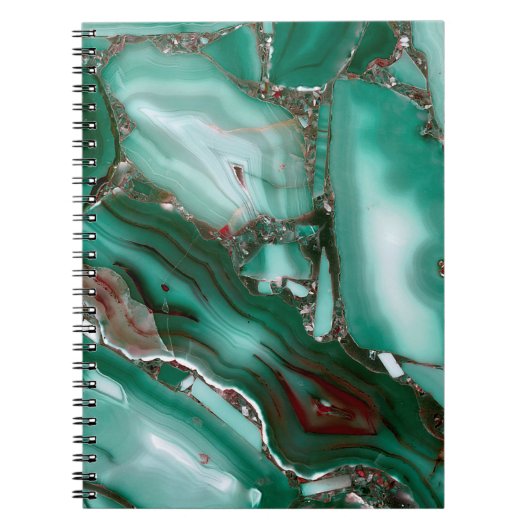 Luxury Malachite Gemstone Agate Marble Notitieboek (Voorkant)