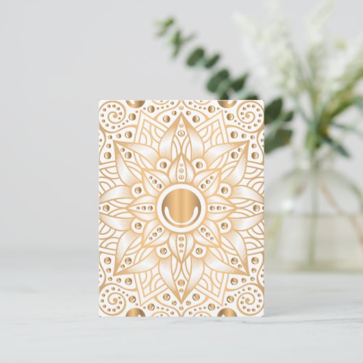 Luxury Mandala 11 Feestdagenkaart (Staand voorkant)