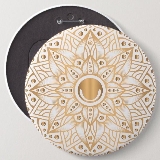 Luxury Mandala 11 Ronde Button 6,0 Cm (Voorkant /achterkant)