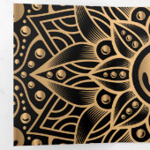 Luxury Mandala 12 Drieluik Wenskaart (Binnenzijde eerst)