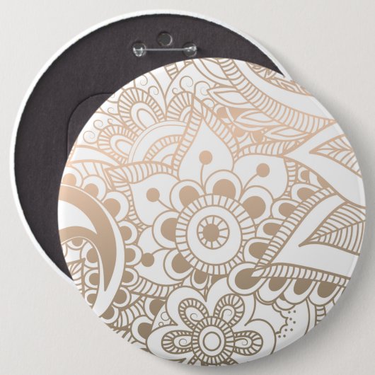 Luxury Mandala 41 Ronde Button 6,0 Cm (Voorkant /achterkant)