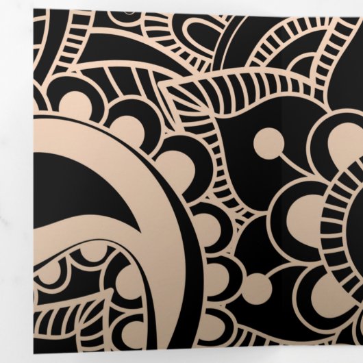 Luxury Mandala 42 Drieluik Wenskaart (Binnenzijde eerst)