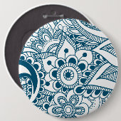 Luxury Mandala 47 Ronde Button 6,0 Cm (Voorkant /achterkant)