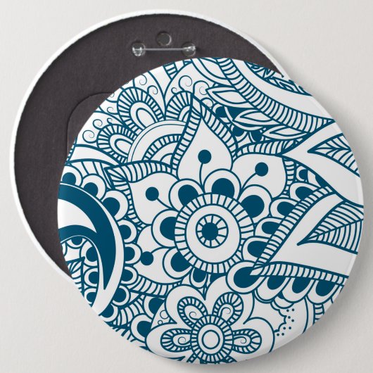 Luxury Mandala 47 Ronde Button 6,0 Cm (Voorkant /achterkant)