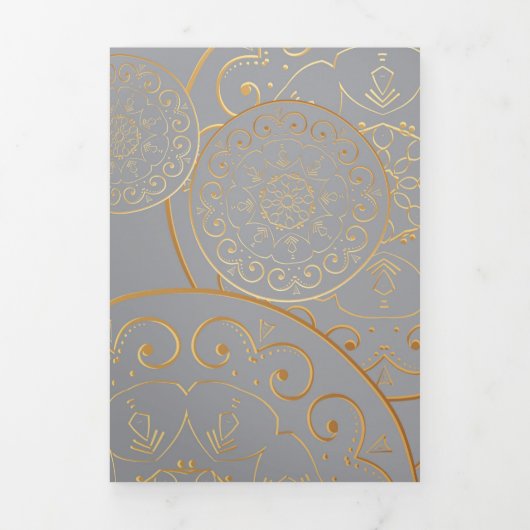 Luxury Mandala 49 Drieluik Wenskaart (Cover)