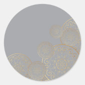 Luxury Mandala 49 Ronde Sticker (Voorkant)