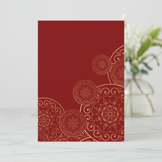 Luxury Mandala 50 Bedankkaart (Staand voorkant)
