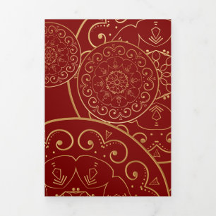 Luxury Mandala 50 Drieluik Wenskaart