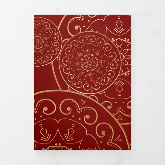Luxury Mandala 50 Drieluik Wenskaart (Cover)