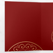 Luxury Mandala 50 Drieluik Wenskaart (Binnenzijde eerst)