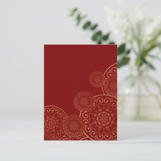Luxury Mandala 50 Feestdagenkaart (Staand voorkant)