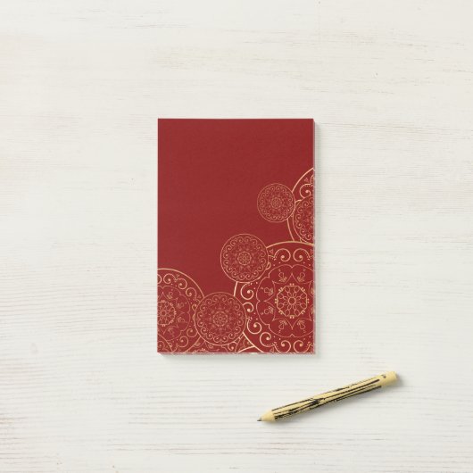 Luxury Mandala 50 Post-it® Notes (Op bureau)