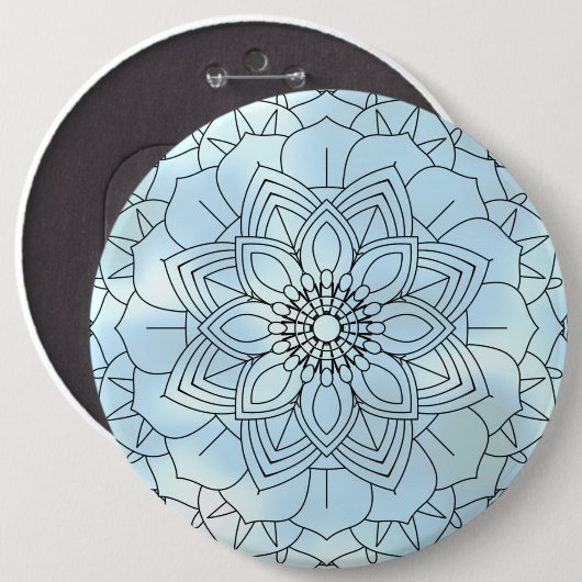 Luxury Mandala 56 Ronde Button 6,0 Cm (Voorkant /achterkant)