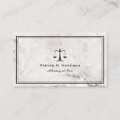 Luxury Marble Attorney Justice Scale Professional Visitekaartje (Voorkant)