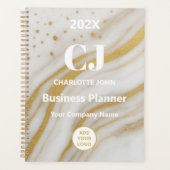 Luxury Marble Business Monogram 2026 Planner (Voorkant)