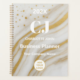 Luxury Marble Business Monogram 2026 Planner