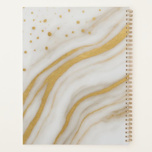 Luxury Marble Business Monogram 2026 Planner (Achterkant)