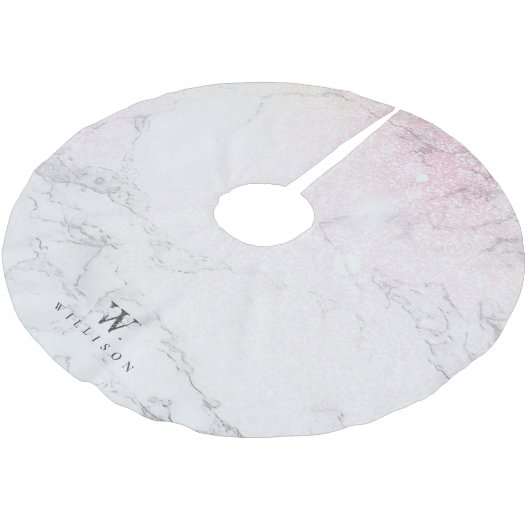 Luxury Marble - Gepersonaliseerd Kerstboom Rok (Gekanteld)