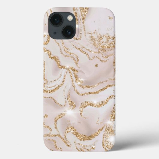 Luxury Marble Glitter Case-Mate iPhone Case (Achterkant)