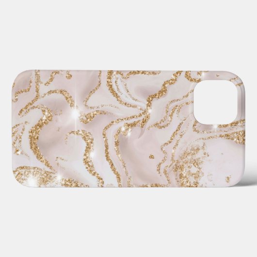Luxury Marble Glitter Case-Mate iPhone Case (Achterkant (horizontaal))