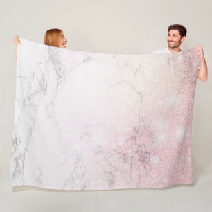 Luxury Marble Glitter Fleece Deken