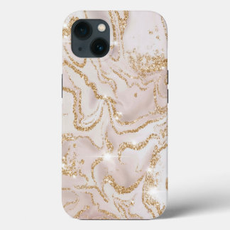 Luxury Marble Glitter iPhone 13 Hoesje