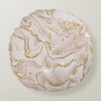 Luxury Marble Glitter Rond Kussen