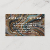 Luxury Marble Makeup Artist & Hair Stylist Visitekaartje (Achterkant)