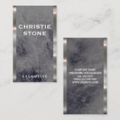 Luxury Marble | Metaalversiering Visitekaartje (Voorkant / Achterkant)
