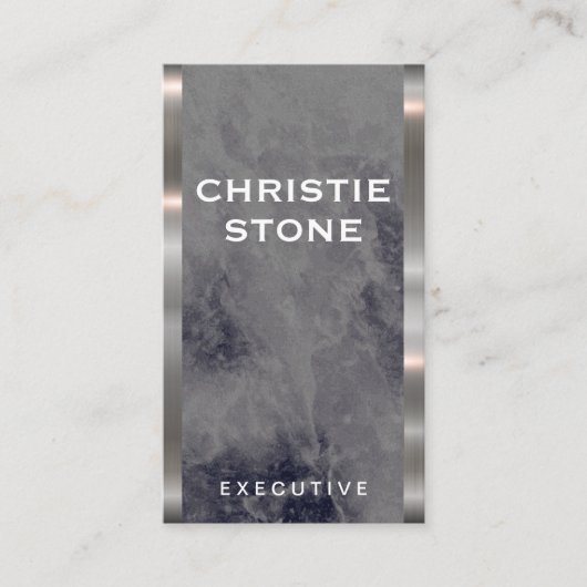 Luxury Marble | Metaalversiering Visitekaartje (Voorkant)