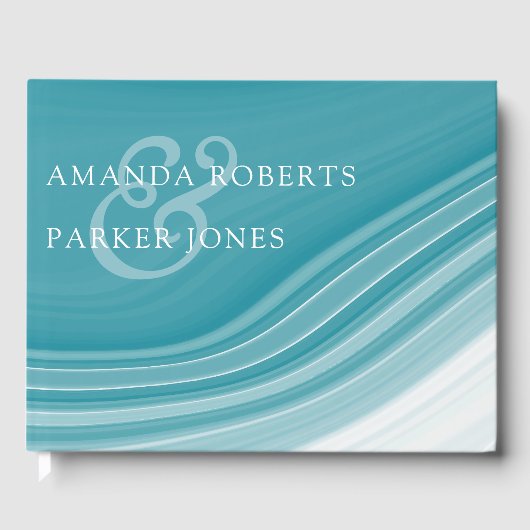 Luxury Marble Wedding Gastenboek (Voorkant)