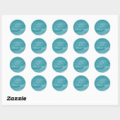 Luxury Marble Wedding Persoonlijk Bedankt Ronde Sticker (Vel)