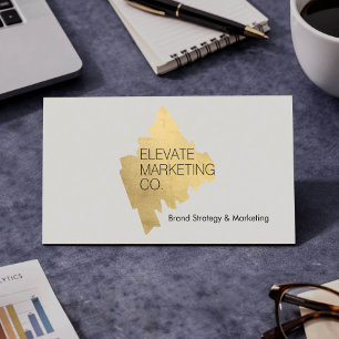 Luxury Marketing Consultant Gouden Logo Visitekaartje