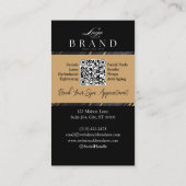 Luxury Med Spa Esthetician Black Gold Agate Visitekaartje (Achterkant)