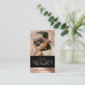 Luxury Med Spa Wellness Arch Luxe Photo Black Rose Visitekaartje (Staand voorkant)