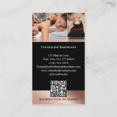 Luxury Med Spa Wellness Arch Luxe Photo Black Rose Visitekaartje (Achterkant)