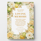 Luxury Mediterranean Lemons & Flowers Memorial Fotoplaat (voorkant)