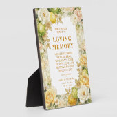 Luxury Mediterranean Lemons & Flowers Memorial Fotoplaat (Zijkant)