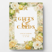 Luxury Mediterranean Lemons & Flowers Wedding Fotoplaat (voorkant)