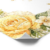 Luxury Mediterranean Lemons & Flowers Wedding Poster (Hoek)