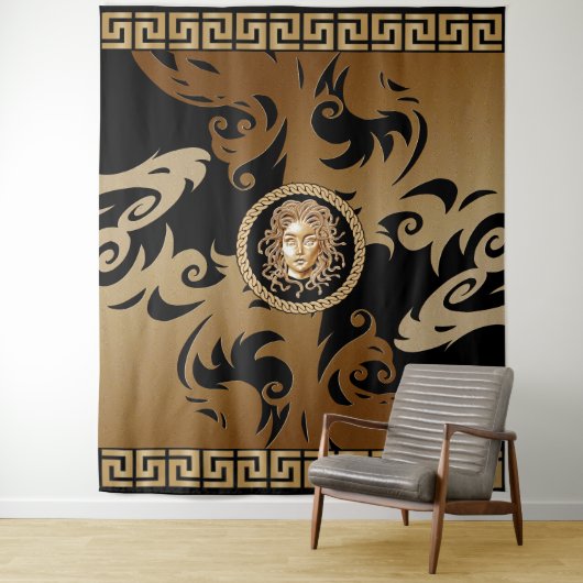 Luxury MEDUSA Baroque Tapestry Wandkleed (In situ)