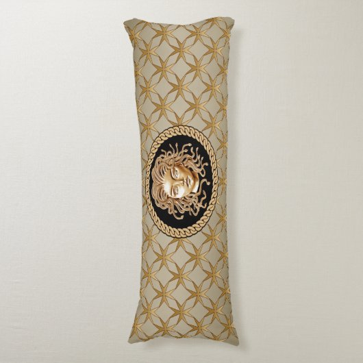Luxury Medusa Gold Body Pillow Lichaamskussen (Voorkant Verticaal)