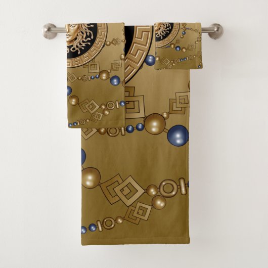 Luxury Medusa Gold en Parelketens voor keukengebru Bad Handdoek (Insitu)